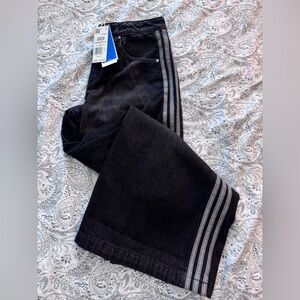 adidas Women’s Dark Jeans with Iconic Stripe Accents